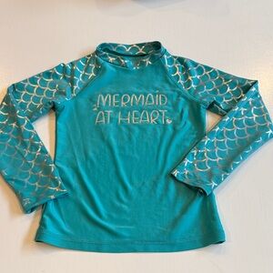 More than magic Mermaid at Heart Kids Swim Shirt